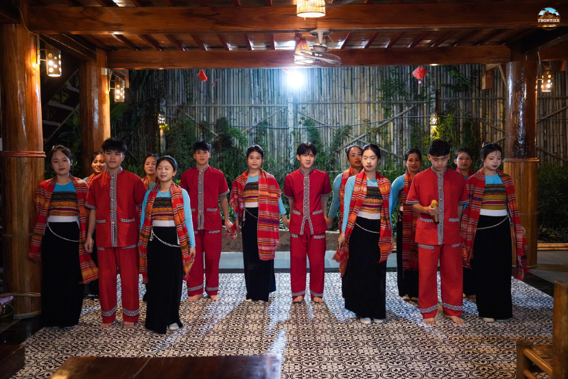 Experiencing highland culture and traditional performances while traveling in northern Vietnam with Frontier Travel Vietnam.